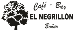 Logo Café Bar El Negrillón Boñar Texto Derecha en Negro